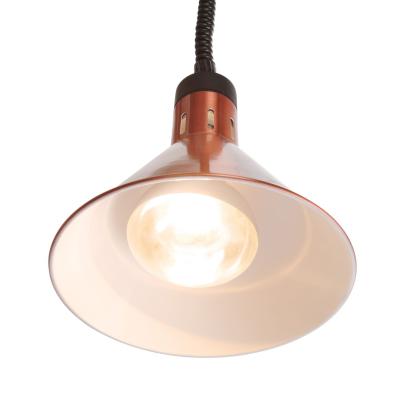 Závěsná výhřevná lampa s nastavitelnou výškou, kuželová, HENDI, Měděná, 230V/250W, ⌀275x(H)250mm | 273876
